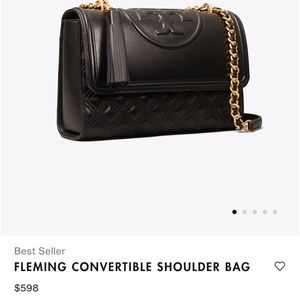 Best Seller Tory Burch (Black)
LARGE FLEMING CONVERTIBLE SHOULDER BAG
$450